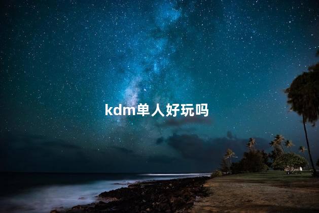 kdm单人好玩吗