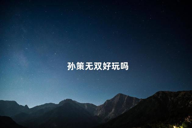 孙策无双好玩吗