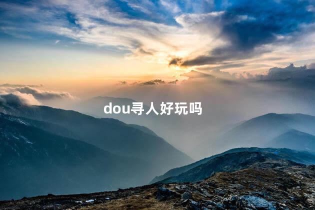 dou寻人好玩吗